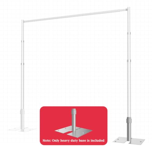 Image of EMART Base & Pin 14inx16in, 10.3lbs for Pipe and Drape Stand, Backdrop Curtain & Background and Wedding Decor -1Pack