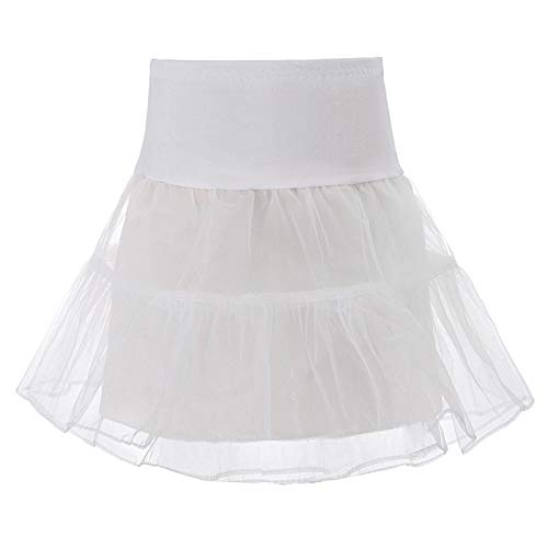 Tutu per Bambine Mini Matrimonio Rockabilly Bianco Sottoveste 8~9 Anni DB016-2