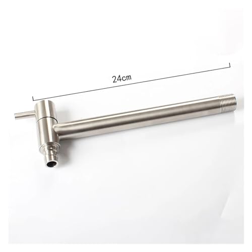 Grifo de lavadora de acero inoxidable 304 extra largo cepillado mono agua 4