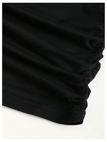 SOLY HUX Women's Halter Mini Dress Ruched Draped Cowl Neck Sleeveless Backless Bodycon Party Dresses3