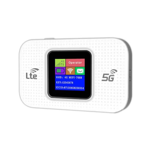 Image of GIANAC 4G SIM Supported WiFi Dongle with LED Display, Portable Pocket Mobile 4G Hotspot,300Mbps High-Speed Wireless Internet, 3000mAh Rechargeable Battery, Connect Up to 10 Devices, Laptop & Travel