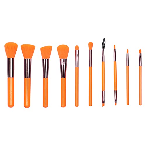 Kit pinceaux de maquillage poudre et blush pour estomper orange