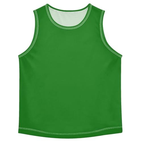 J JOYSAY Green Boys Tank Top Sleeveless Muscle Shirts Quick Dry Active Workout Sport Kids T-Shirts Casual Soft Children Undershirts 6T