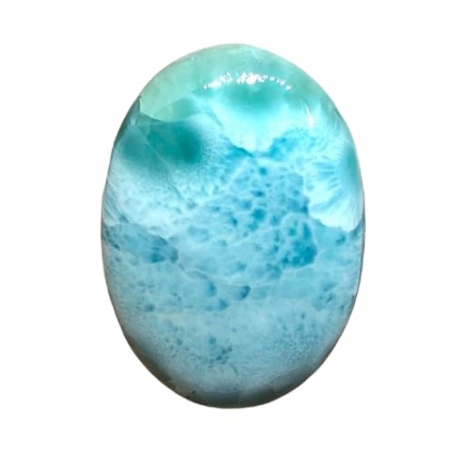 Larimar naturel 28x20x6mm cabochon en vrac pour bague pendentif et collier DIY