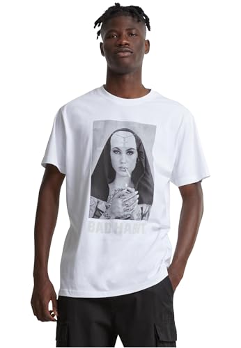 Mister Tee Camiseta para Hombre Bad Habit tee, Blanco, M