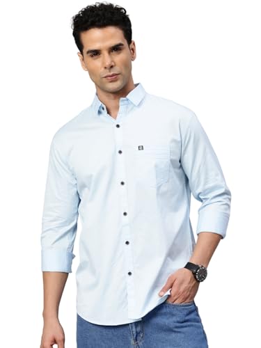 Image of Majestic Man Comfort Slim Fit Solid Pure Cotton Casual Shirt