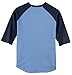 SPORT-TEK Unisex Colorblock Raglan Jersey | Long Sleeve Workout Shirt for Men & Women, Lightweight Gym Clothing for Summer Carolina Blue/Navy