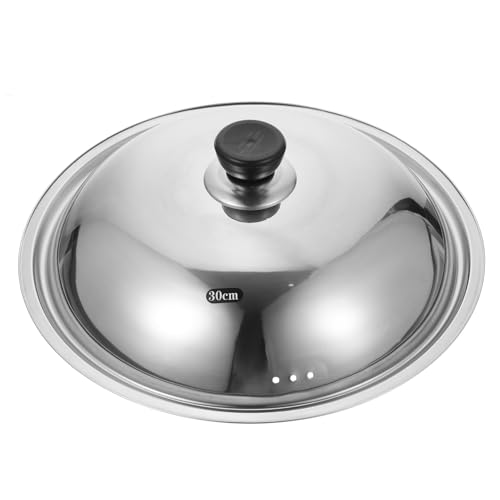 LIGIGWASH Tapa de Sartén Multifuncional Inoxidable Redonda Resistente Salpicaduras para Ollas y Sartenes Accesorio Doméstico Práctico y Duradero