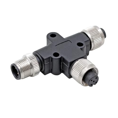 Conector M12 en Y de 5 pines con conversión de tres vías macho a doble hembra 7
