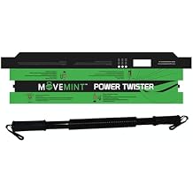 مجموعة MOVEMINT Power Twister مكونة من 5 قطع بوزن 20 كجم، 30 كجم، 40 كجم، 50 كجم، 60 كجم متضمنة | تمرين قضيب زنبركي لمقاومة الصدر