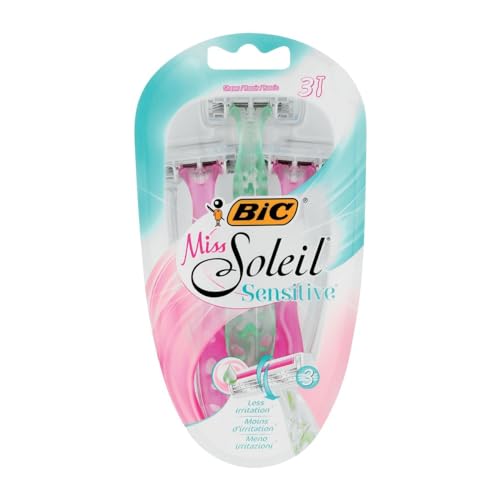 BIC Miss Soleil Sensitive Rasoirs Jetables 3 Lames Mobiles 3 unités