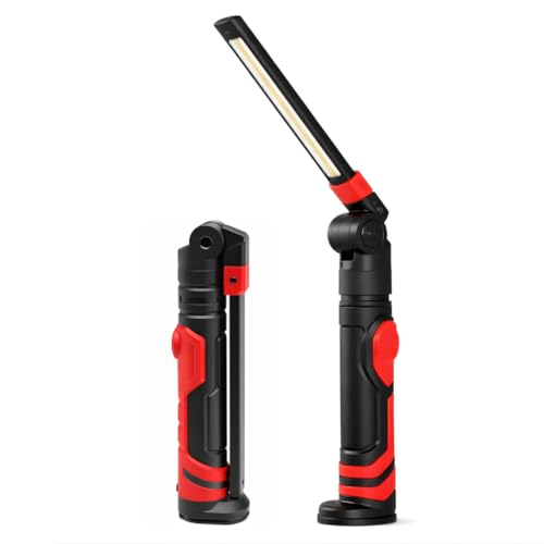 Image of JPT 6W 1000 Lumens LED Work Light Rechargeable with Magnetic Base & 180 Foldable Head | COB Inspection Lamp for Industrial, Electrical, Construction & Emergency Field Use