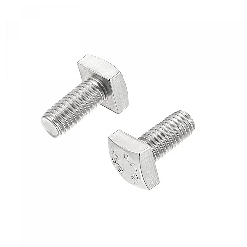 uxcell Square Head Bolt, 2pcs M8x16mm Fully Thread 304 Stainless Steel Grade C Square Machine Screws