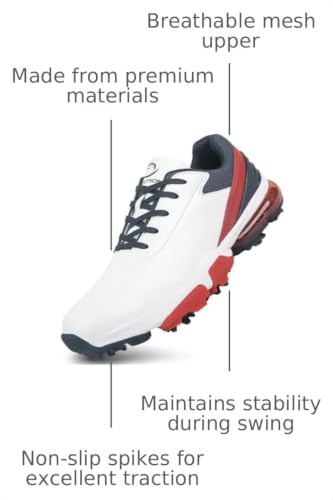 Image of Spikes Golf Shoes Men Training Golf Sneakers Comfortable Walking Footwears for Golfers