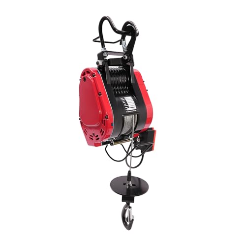 WHNLZGND Heavy Duty Electric Hoist with Remote - 350kg/771.62 lbs Capacity, 1500W Copper Motor, 30m Steel Wire, 60m Remote Range, IP54 for Industry & Home