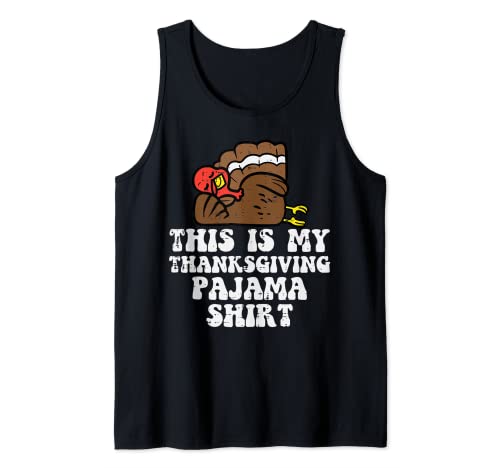 This Is My Thanksgiving Pijama Camisa Turquía Hombres Mujeres Niños Camiseta sin Mangas