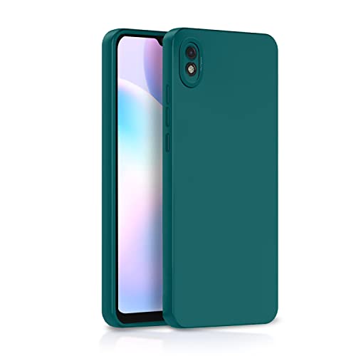 Pikkme Mi Redmi 9A / 9i / 9A Sport Back Cover Soft Matte Liquid Silicone TPU | Camera Protection | Shockproof Slim Back Case for Mi Redmi 9A / 9i / 9A Sport (Green)- Best and cheap mobile covers in India