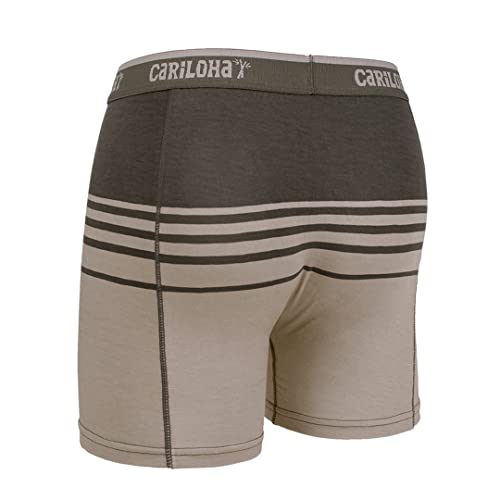 Cariloha Men's Bamboo-Viscose Boxer Briefs - Breathable Underwear for Men - X-Large - Shoreline Gray Stripe2