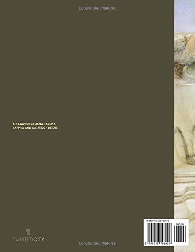 Lawrence Alma-Tadema LARGE Notebook #17: Notebook College Ruled to Write in 8.5x11" LARGE 100 Lined Pages, Sappho and Alcaeus - Image 2