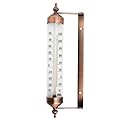 Outside Thermometer with Bronze Effect Design - Stylish Outdoor Thermometer Waterproof Suitable for Outside Wall Greenhouse Garage