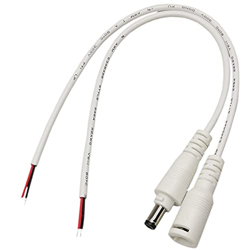 TAAPSEE DC Power Cable 2.1 x 5.5mm (Male & Female) DC Plug Power Supply Adapter Extension Cable with Bare Wires 20 AWG Connectors for 5V / 12V / 24V Security CCTV Parking Camera (PACK OF 4) (B09D8Q9K7W) Amazon Price History, Amazon Price Tracker
