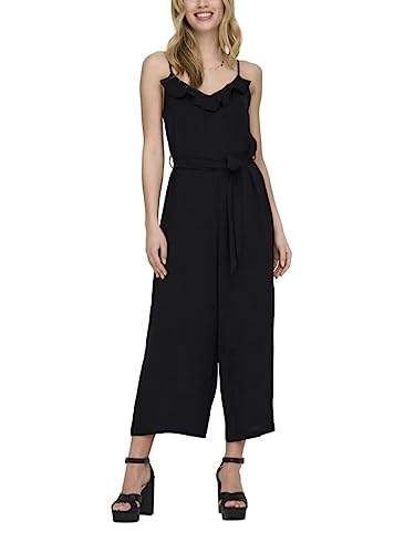 ONLY Damen Onlcali S/L Jumpsuit WVN Noos, Schwarz, XS