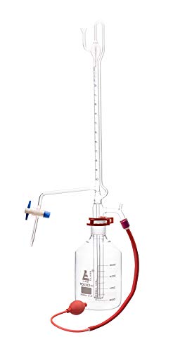 Automatic Zero Burette, 10ml - Class B - 29/32 Joint Size - 0.05±ml Tolerance, 0.05ml Sub. Divisions - 1000ml Reservoir Capacity - Eisco Labs