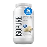 Isopure Zero Carb 100% Pure Whey Isolate Protein Powder, Gluten Free, with Vitamins, Creamy Vanilla, 25g Protein Per Serving, 3 Lbs, 44 Servings (Packaging May Vary)