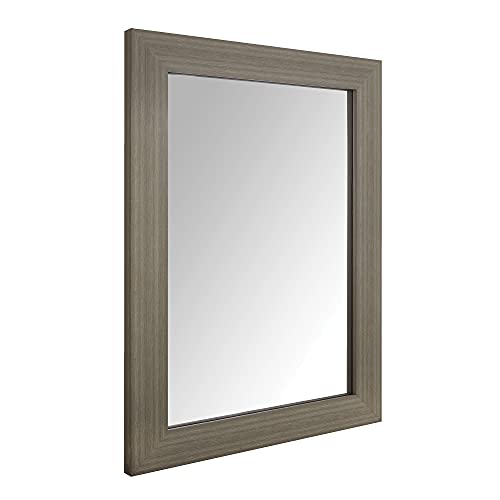 Comparativas de Amazon espejos de pared para comprar online. 33 Amazon Basics - Espejo de pared rectangular de 20 x 28 pulgadas, borde ancho, madera de granero