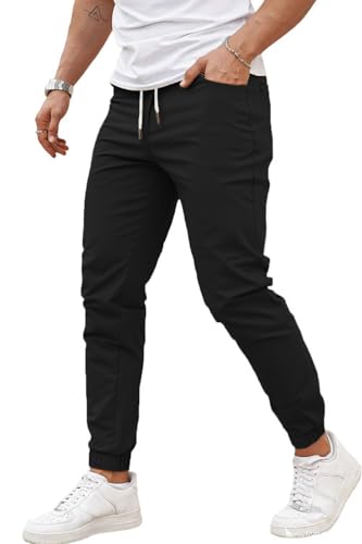 GINGTTO Mens Slim Fit Joggers Pants Elastic Waist Stretch Drawstring Tapered Leg