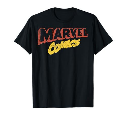 Marvel Comics retro logo t-shirt coton peigne noir taille s a xxl