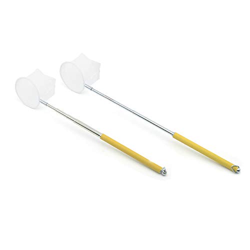 Upettools Fish Shrimp Skimming Net Fine Mesh Extendable Stainless Steel Handle Fishing Net For Aquarium Fish Tank Pond Creek #TOP4