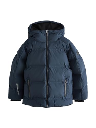 NEXT Niños Abrigo acolchado con forro de micropolar y diseño impermeable Azul Marino 7 Años