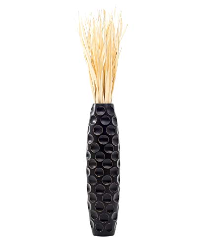 Image of Leewadee Large Floor Vase 26 inches Mango Wood for Pampas Grass, Dried Flowers