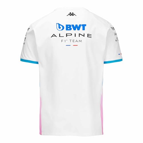 T-Shirt Alpine F1 Team 2024 Adiry Blanc Kappa aux logos officiels