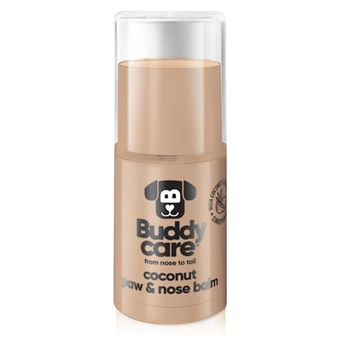Buddycare Dog Paw & Nose Balm - Coconut | Protects & Repairs Dry, Cracked & Chapped Skin | Vegan & Cruelty-Free, Moisturises & Nourishes | Pocket Sized Grooming Accessory