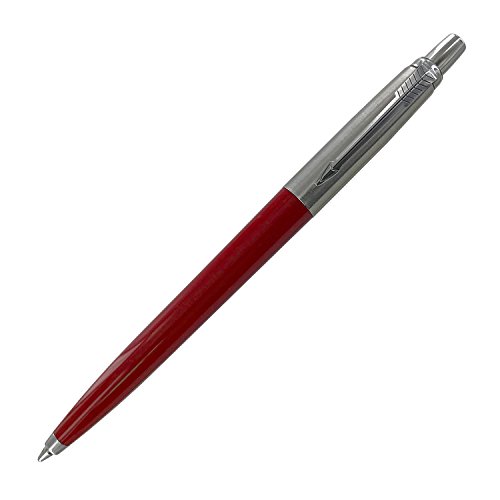 Parker Jotter Retractable Ball Point Pen, 1.0mm, Medium Point, Black Ink (Jotter Gift Box) (Red)