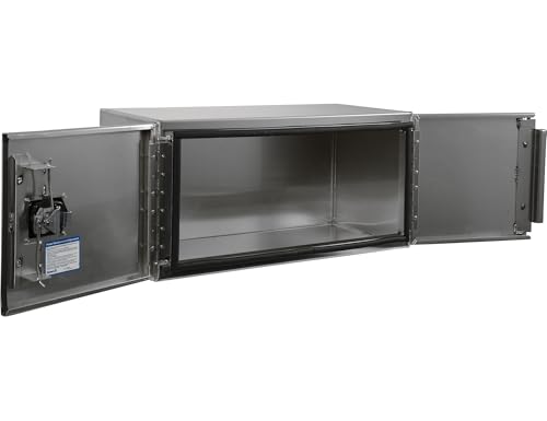 Image of Buyers Products 1705433 Pro Series 24x24x30 Smooth Aluminum Underbody Truck Tool Box, Single Barn Door, Compression Latch, 0.125 in Thick, Rain Gutter & Bulb Seal, Bolt-On Stainless Hinge