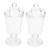 Compatibilité de scène polyvalente : complète divers décors de maison de poupée, inspirant la créativité et jeu imaginatif pour les enfants et les collectionneurs, mini pot de bonbons transparent vide, petits pots d'apothicaire