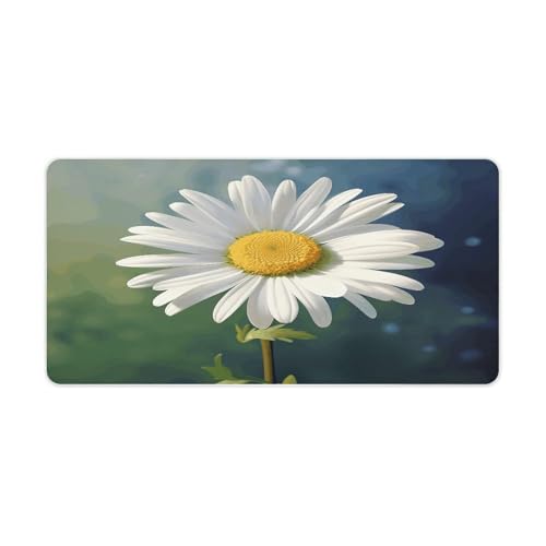 Alfombrilla para escritorio Daisy Flower grande antideslizante