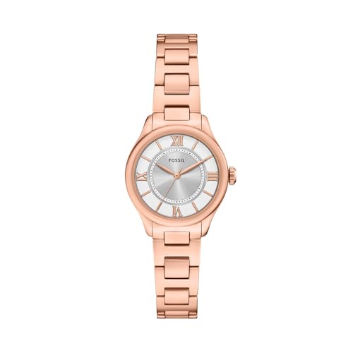 Fossil Orologio Gilmore per donna, Movimento al quarzo a tre lancette con cinturino in acciaio inossidabile o in pelle