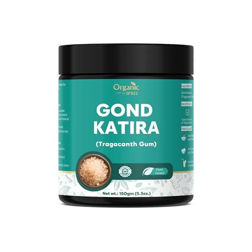 Image of Organic Spree Gond Katira 150grams | Tragacanth Gum | Edible Gum | Natural Cooling Agent | Pure, Natural & Plant Based (Pack of -1)