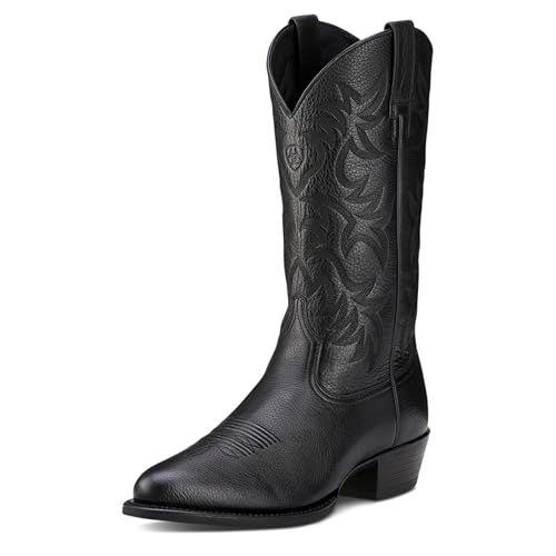 ARIAT Heritage R Toe Western Boot, Stivali Uomo, Cervo Nero, 45 EU Larga
