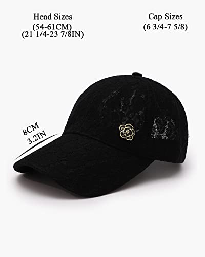 Gorra de béisbol con encaje para mujer miniatura 2