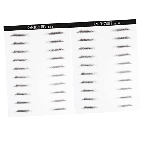 Genérico 2 Pares Herramientas De Maquillaje De Cejas Equipo Levantamiento De Cejas Elfo Pegatinas Frente Marrón Transferencias De Cejas Marrón Oscuro Tinte De Cejas Ceja Artificial Black