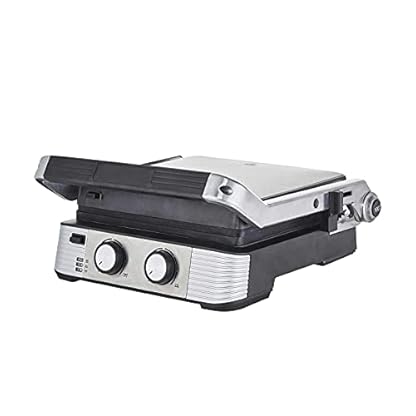 MEISTERKOCH Kontaktgrill 2000 W Sandwichtoaster Tischgrill Antihaftbeschichtung entnehmbare Fettauffangwanne Heizplatten mit verstellbarer Höhe, getrennt regelbar – Bild 8