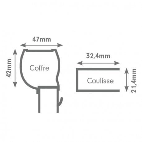 Confort mosquitera Enrollable, Aluminio, Gris, 125 x 5 x 230 cm