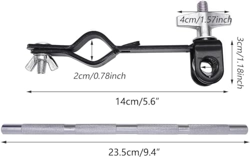 Jiayouy Drum Set Mounting Clamp 3/8 Straight Rods With Cowbell Holder Bracket Percussion Instrument Accessories For Cowbell thumb #5