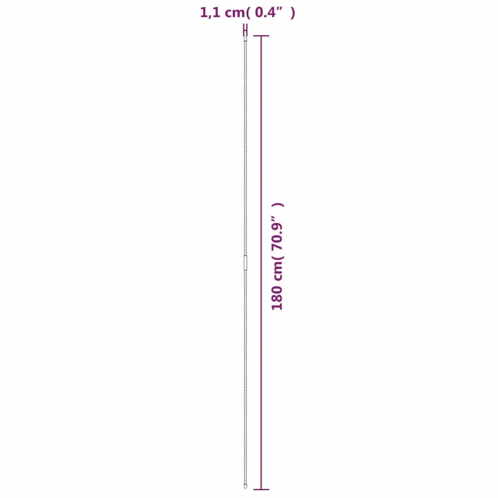 Pflanzenstutzen 30 STK Grun 180 cm Stahl | Robust, Wetterbestandig, Fur Tomaten Gurken Kletterpflanzen, Innen und Außen
