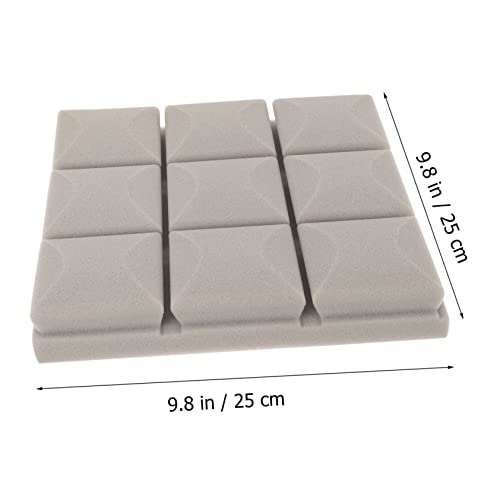 Toyvian 4pcs paneles de espuma absorbente de sonido de alta densidad para insonorización - espuma aislante ignífuga para estudios de grabación, oficinas y salas de cine en casa miniatura 4